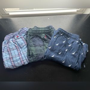Lot of 3 Men’s Pajama Pants (Polo, Tommy Hilfiger, Nautica)